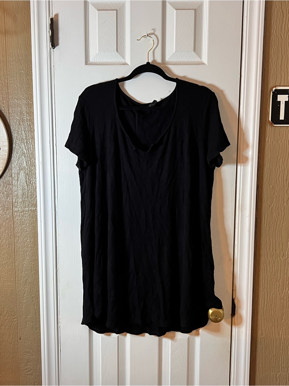 torrid Black Short Sleeve Scoop Neck Dress Tee (sleep)
